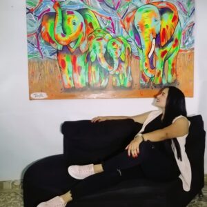 Familia de Elfantes cuadro decorativo